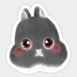 Sean Head | Netherland Dwarf Black Otter Rabbit Sticker